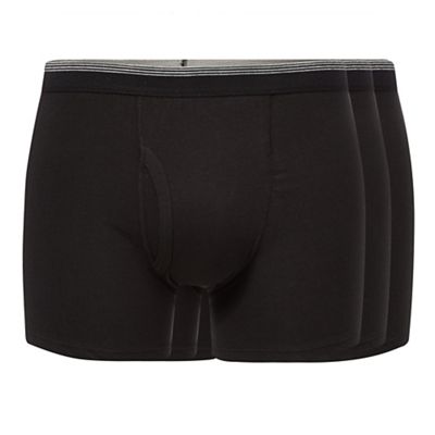 The Collection Pack of three black plain trunks